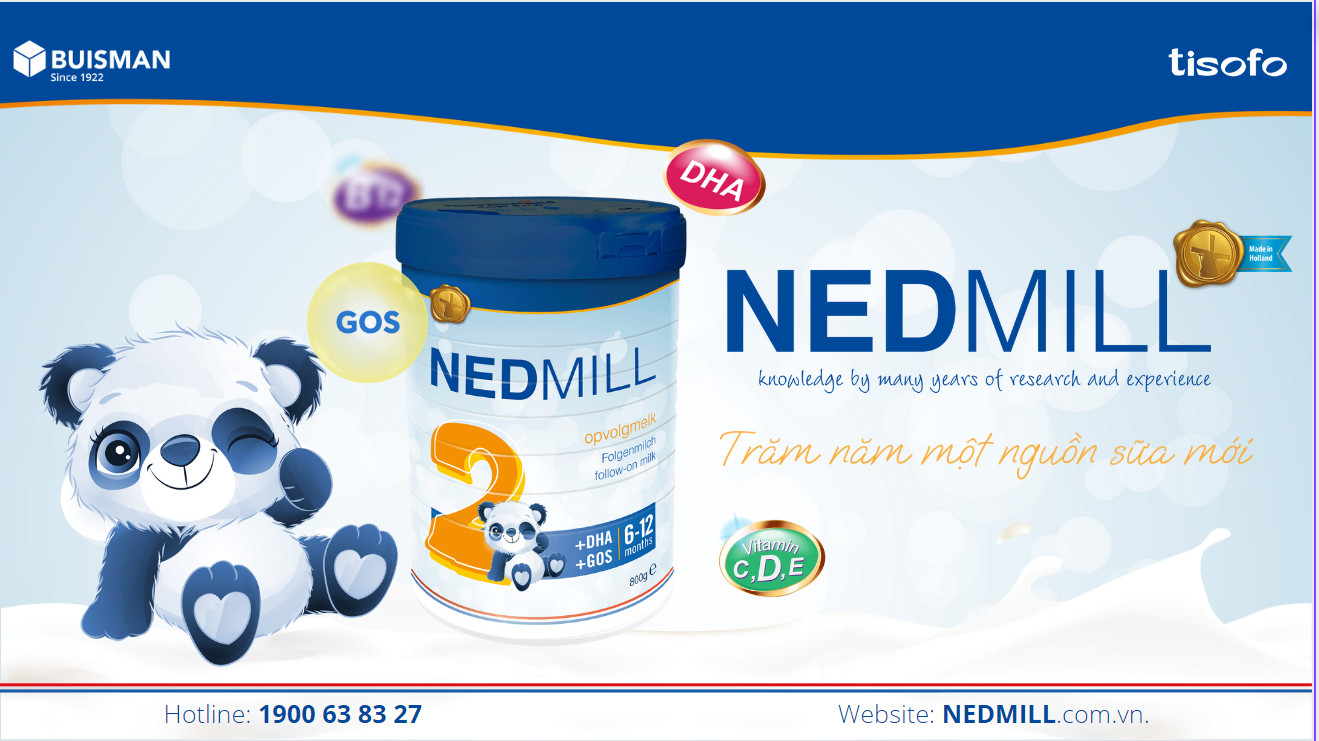 SẢN PHẨM DINH DƯỠNG NEDMILL STAGE 2 DÀNH CHO TRẺ TỪ 6-12 THÁNG TUỔI