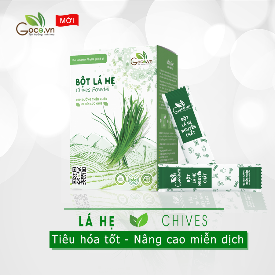 Bột lá hẹ nguyên chất Goce - 72g (24 gói x 3g)