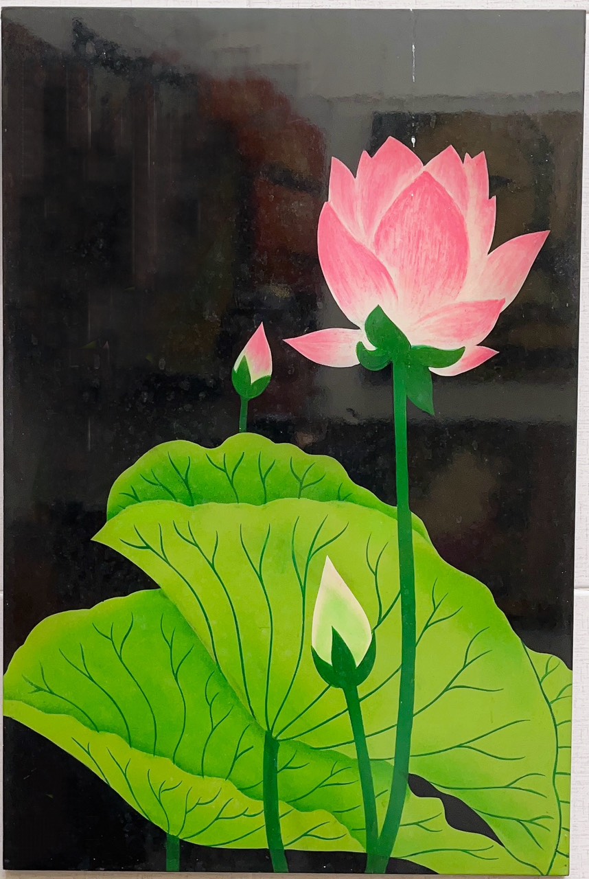 Tranh sơn mài hoa sen, hoa hồng,....cao cấp size 40x60 cm thích hợp để trang trí, làm quà tặng