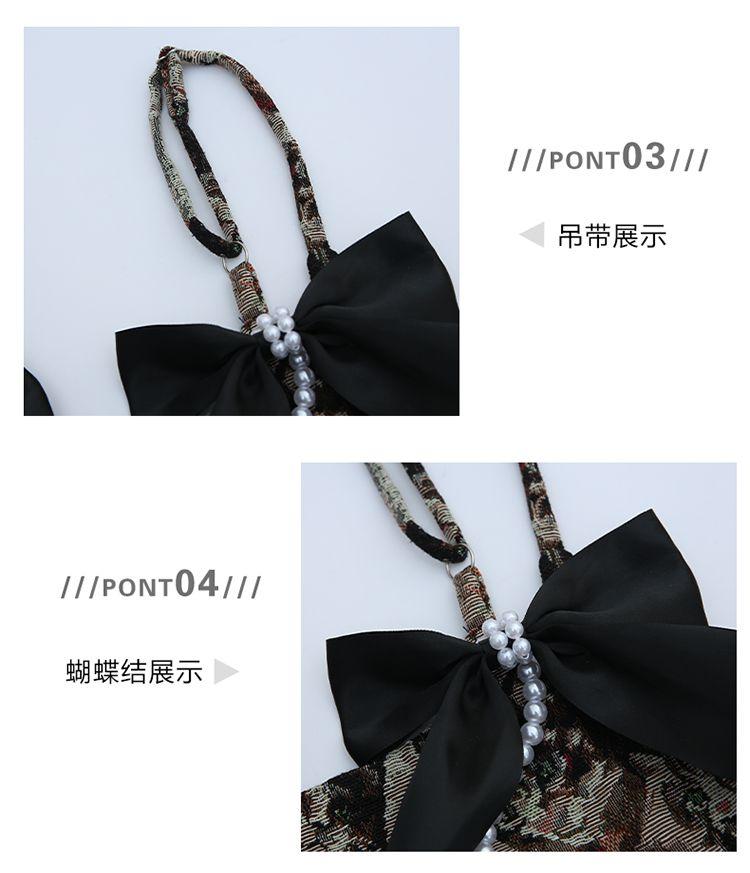 SHUANGYAN Cô gái lớn bé mùa hè phù hợp 2023 tây ăn mặc lưới đỏ trên đầu gối Vintage trẻ em váy ngọt ngào hai mảnh thiết lập