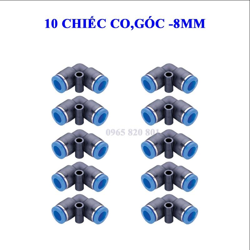 10 Chiếc Co,góc nối nhanh ống PE 8mm