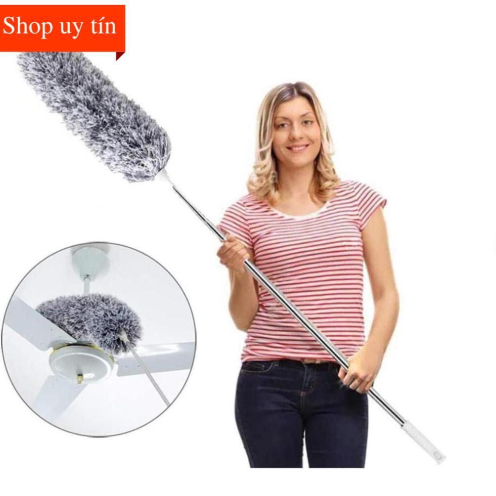 Chổi lau quét bụi trần nhà cán Inox