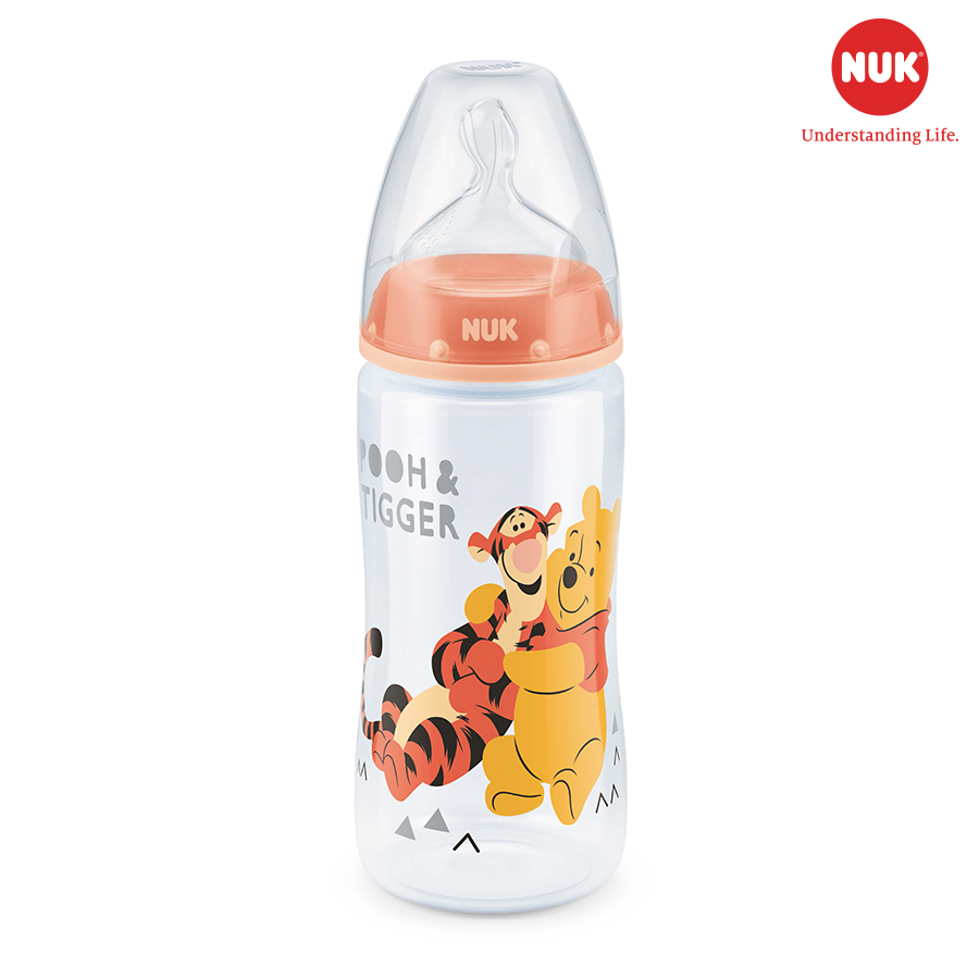 Bình Sữa Nhựa PP 300ml Disney Núm Ti Silicone S1 Nuk NU11731 (Size M) - Mẫu Ngẫu Nhiên