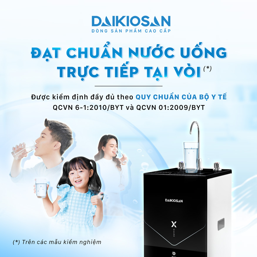 Máy lọc nước X-Guard RO NÓNG NGUỘI in 2D Daikiosan DSW-32210M [ Giao hàng, lắp đặt miễn phí tại nhà ]