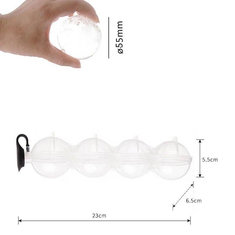 Khuôn Silicone Làm Đá 4 Ngăn Hình Tròn Tiện Dụng