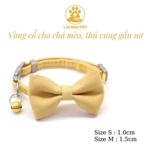 Vòng cổ cho chó mèo, thú cưng - VÒNG CỔ ĐÍNH NƠ - LAI NHỰ PET