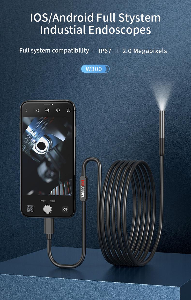 2MP 1080P Cho ISO Android Điện Thoại Ống Kính Kép Công Nghiệp Máy Nội Soi CMOS Borescope Kiểm Tra Otoscope Kính Hiển Vi Kỹ Thuật Số