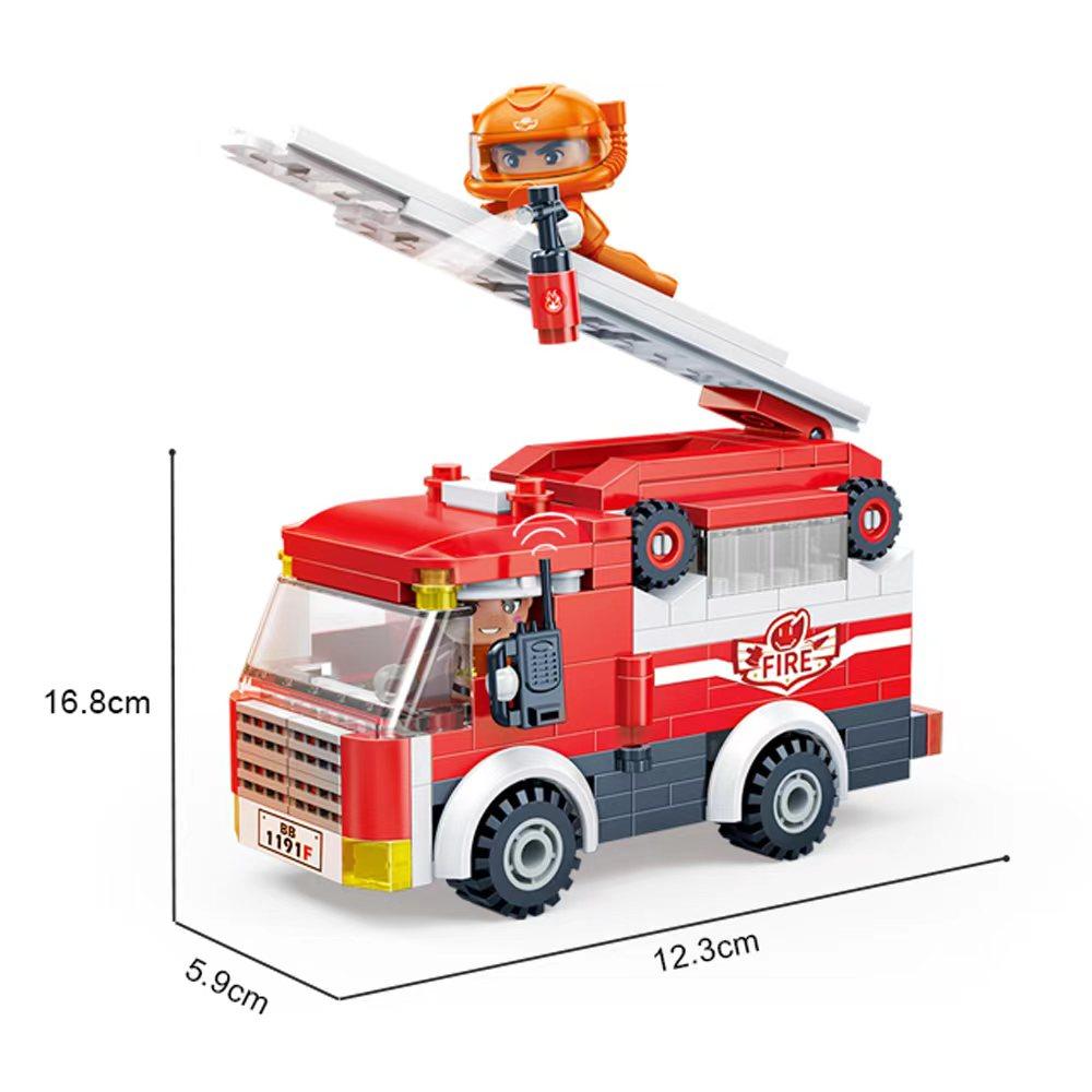 Đồ Chơi Lắp Ráp Xe Cứu Hỏa Đô Thị - City Fire Ladder Truck - Toys&amp;Joys 7131 (229 Mảnh Ghép)