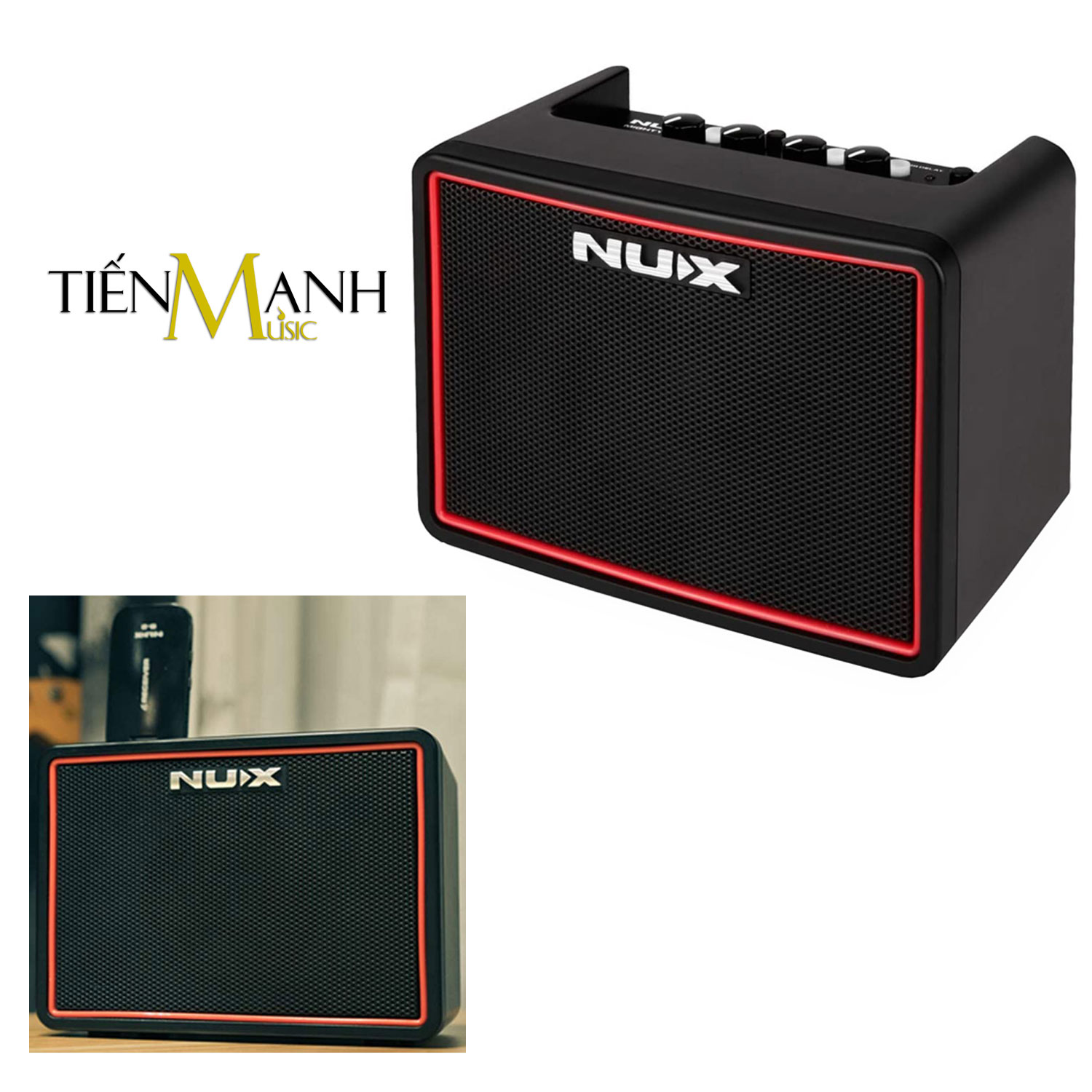 Amply Đàn Guitar Điện Nux Mighty Lite BT MKII Loa Ampli Di động Mini Amplifier MK2 Hàng Chính Hãng - Kèm Móng Gẩy DreamMaker