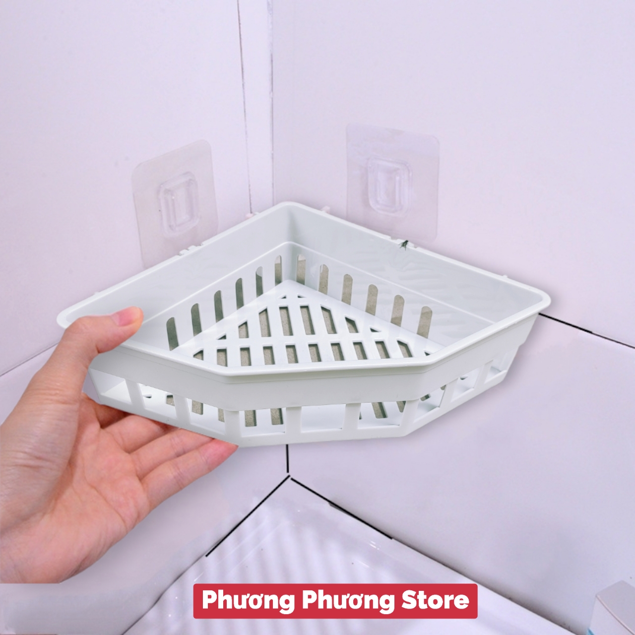 KỆ GÓC DÁN TƯỜNG ĐA NĂNG KHÔNG CẦN KHOAN VÍT