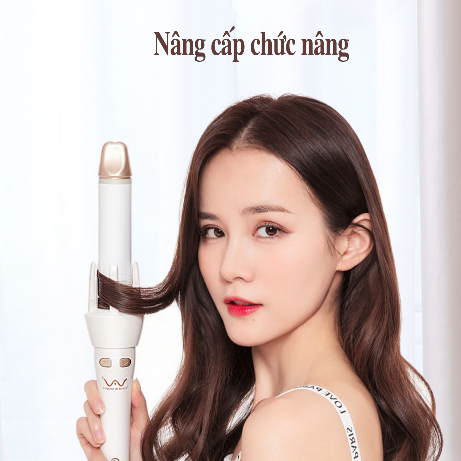 [BẢN NÂNG CẤP]Máy uốn tóc thế hệ thứ 2 của VIVID&amp;VOGUE®️ VAVC222B điều chỉnh 5 mức nhiệt ,có thêm 20 triệu ion âm ngăn cản hư tổn cho tóc-Hàng chính hãng, Bảo hành 12 tháng 1 đổi 1