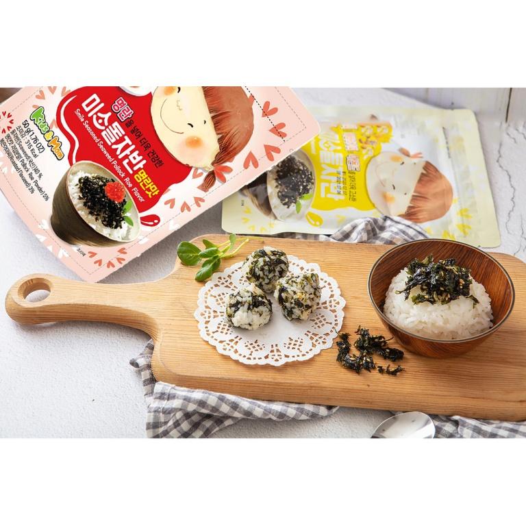 Combo 3 Gói Rong Biển Trộn Cơm Em Bé Cười Humanwell Vị Trứng Cá Pollack - Smile seasoned Seaweed Pollock Flavor