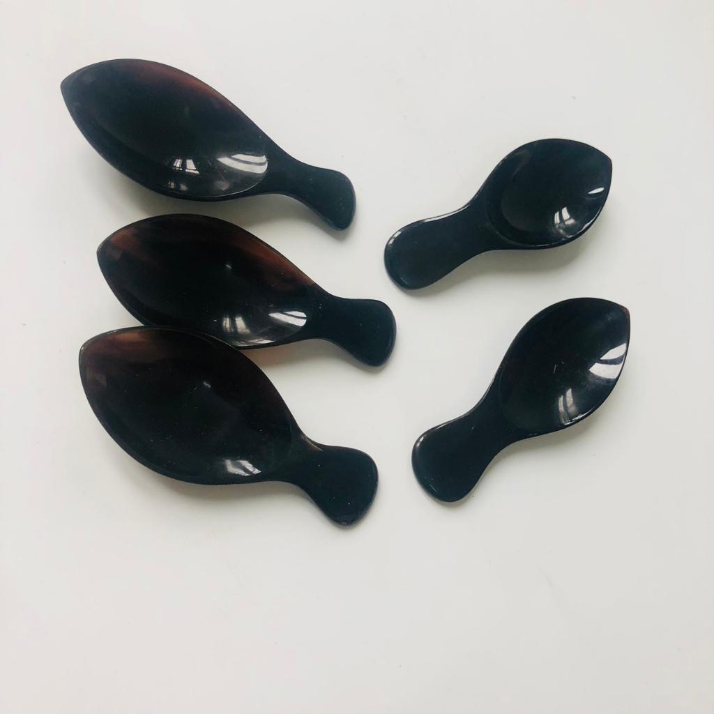 Thìa Muỗng Sừng Đen Nhỏ Xinh, Thìa Xúc, Muỗng Nêm Gia Vị, Soup, Chè, Chụp Ảnh Decor Xinh Xắn