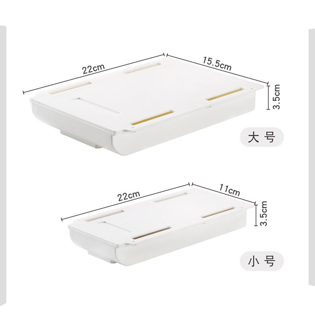 Slide Out Under Desk Drawer Organizer Stand Under-The-Table Drawer White L