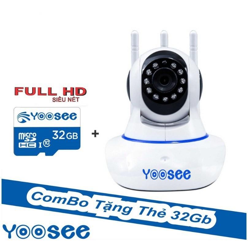 Camera Yoosee HD720P 3 Râu Kèm Thẻ Nhớ 32GB