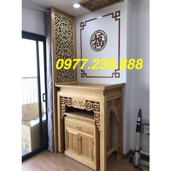 Bộ bàn thờ sồi 100% tại xưởng
