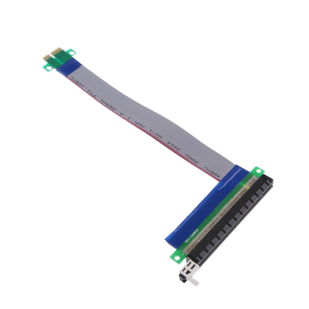 PCI-E 1x to 16x Riser Card Ribbon Extender Extension Cord Adapter Cable