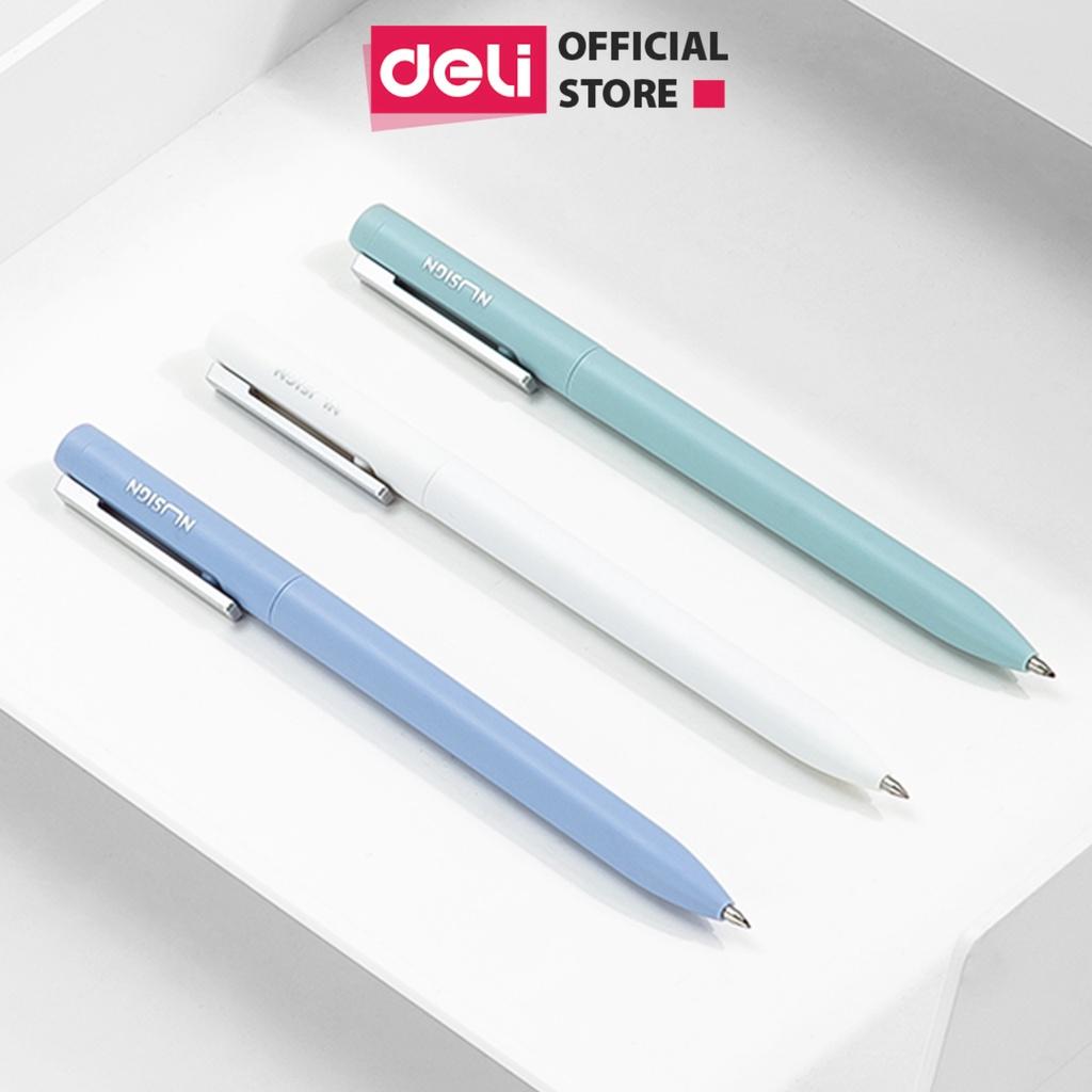 Bút gel ký Deli 0.5mm mực Đen - Chất lượng mực cao cấp, nét viết trơn tru - NS560