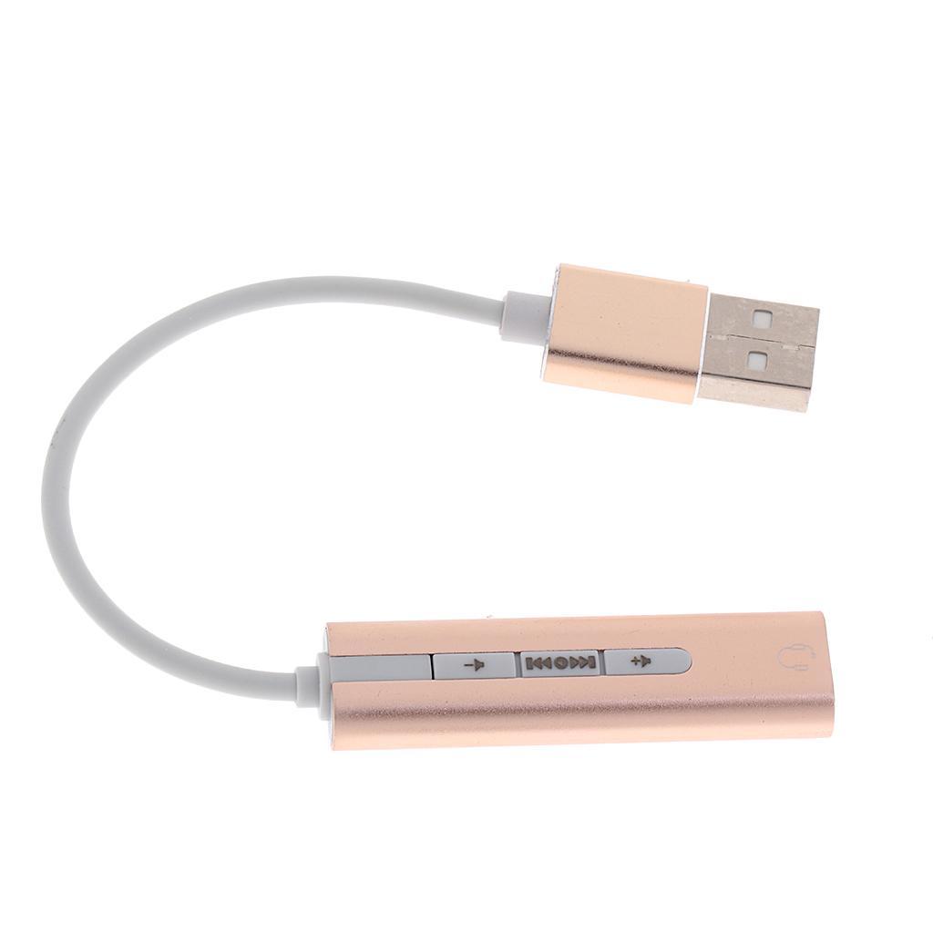 USB to 3.5mm Mic Headphone Stereo Headset Audio Adapter Sound Card