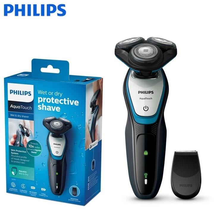 Máy Cạo Râu Khô Và Ướt Thương Hiệu Cao Cấp Philips S5070, tích hợp cả lưỡi thẳng cạo mai, sạc nhanh  (Hàng chính hãng)
