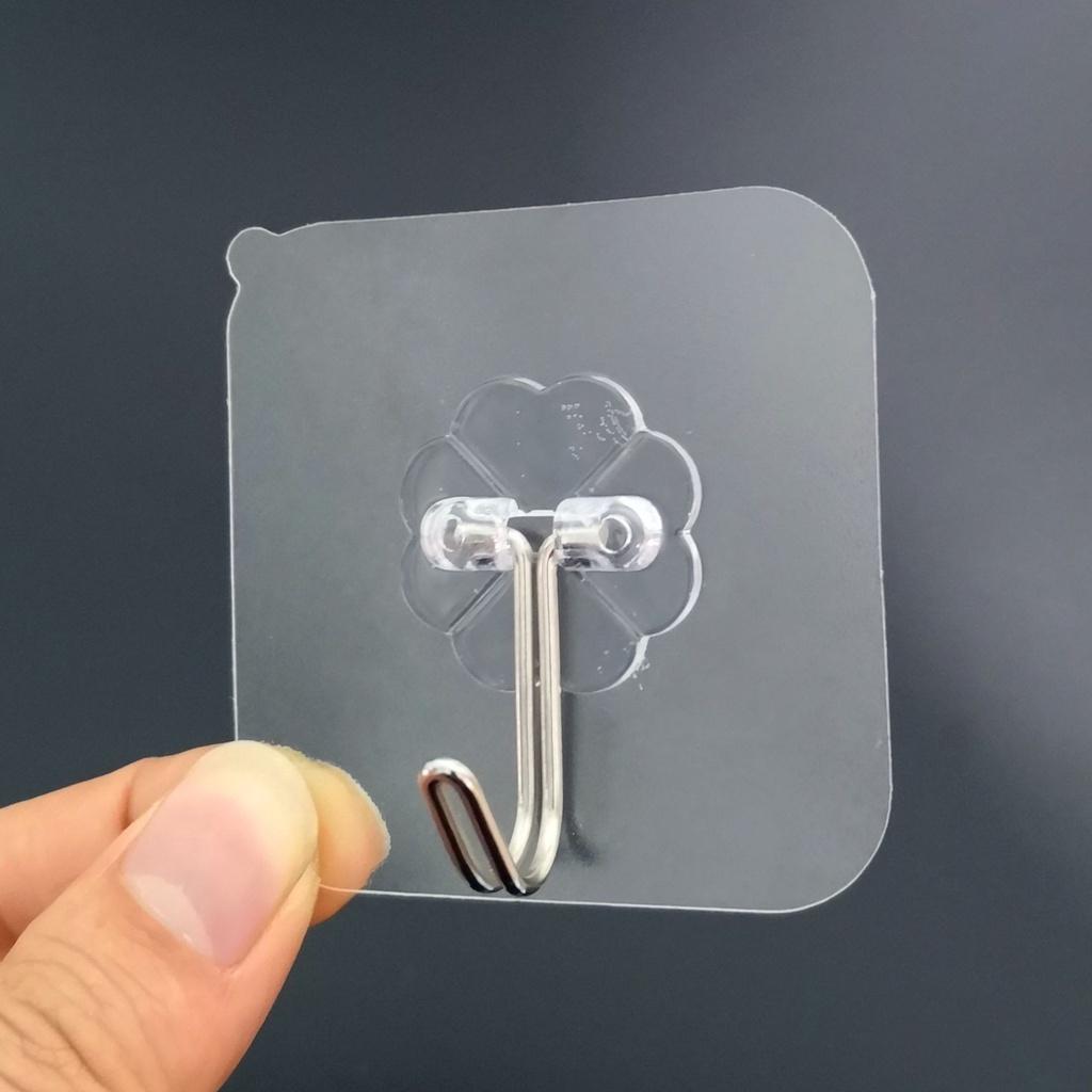Sỉ 50 Móc Dán Tường Treo Quần Áo Chịu Lực Trong Suốt Siêu Bền Siêu Chắc Đa Năng H001