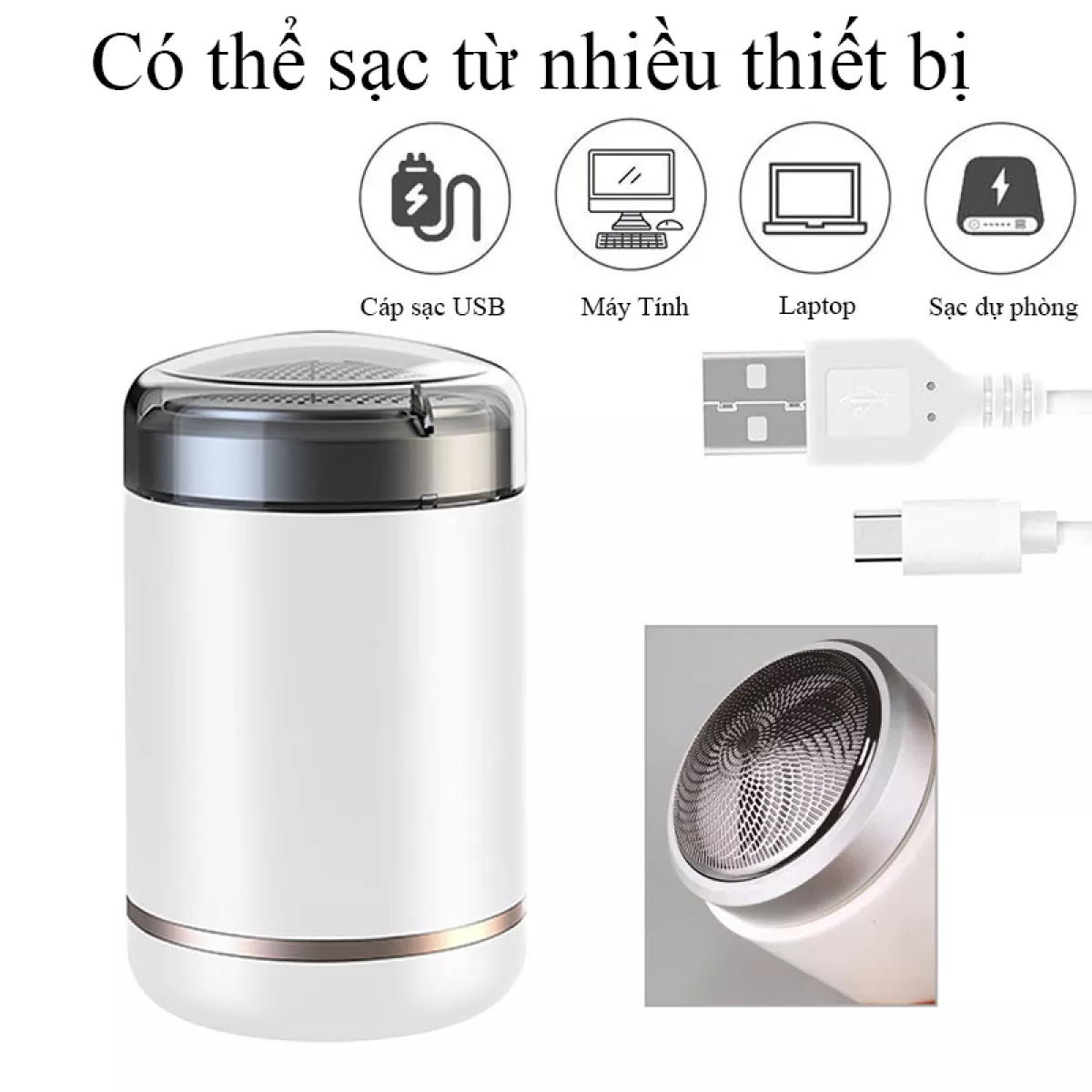 Máy cạo râu mini SH-588 Nhật Bản thế hệ mới - Máy cạo râu bỏ túi, cầm tay nhỏ gọn với 3 lưỡi Trefoil công nghệ Nhật Bản cực bén hiệu quả cao, không trầy xước đau rát - Máy cạo râu nam mini sạc pin tích điện bỏ túi