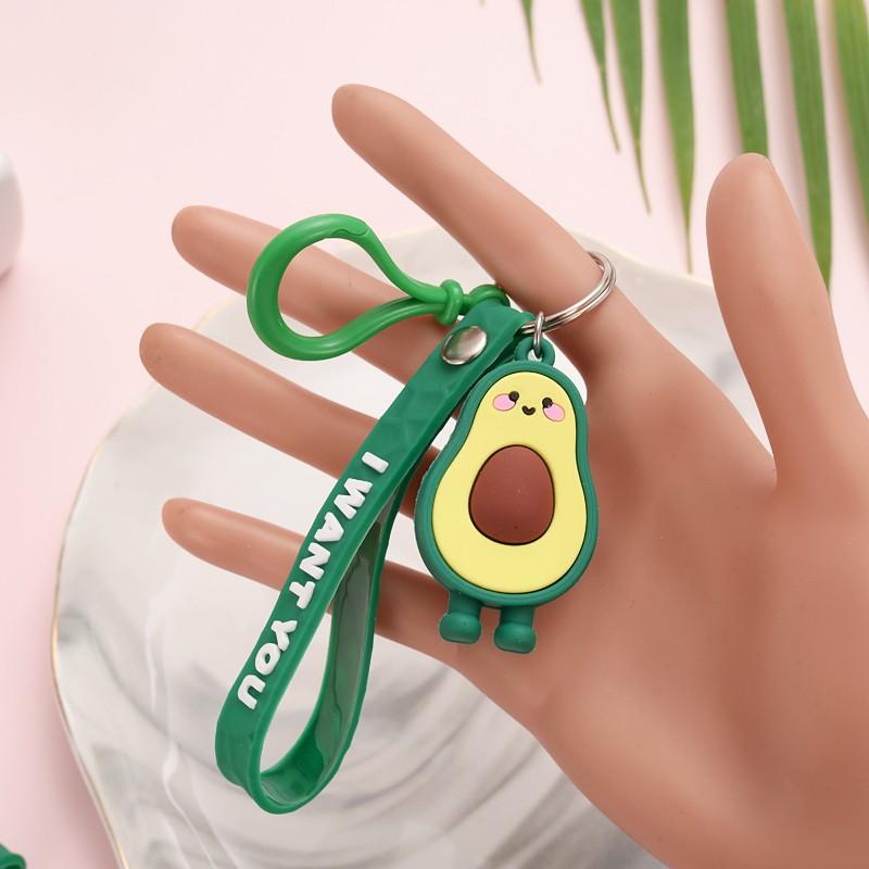 Móc khóa hình bơ dễ thương, móc khóa bơ-Móc khóa bơ mẫu 2-Móc khóa keychain dẻo quả bơ Tom House