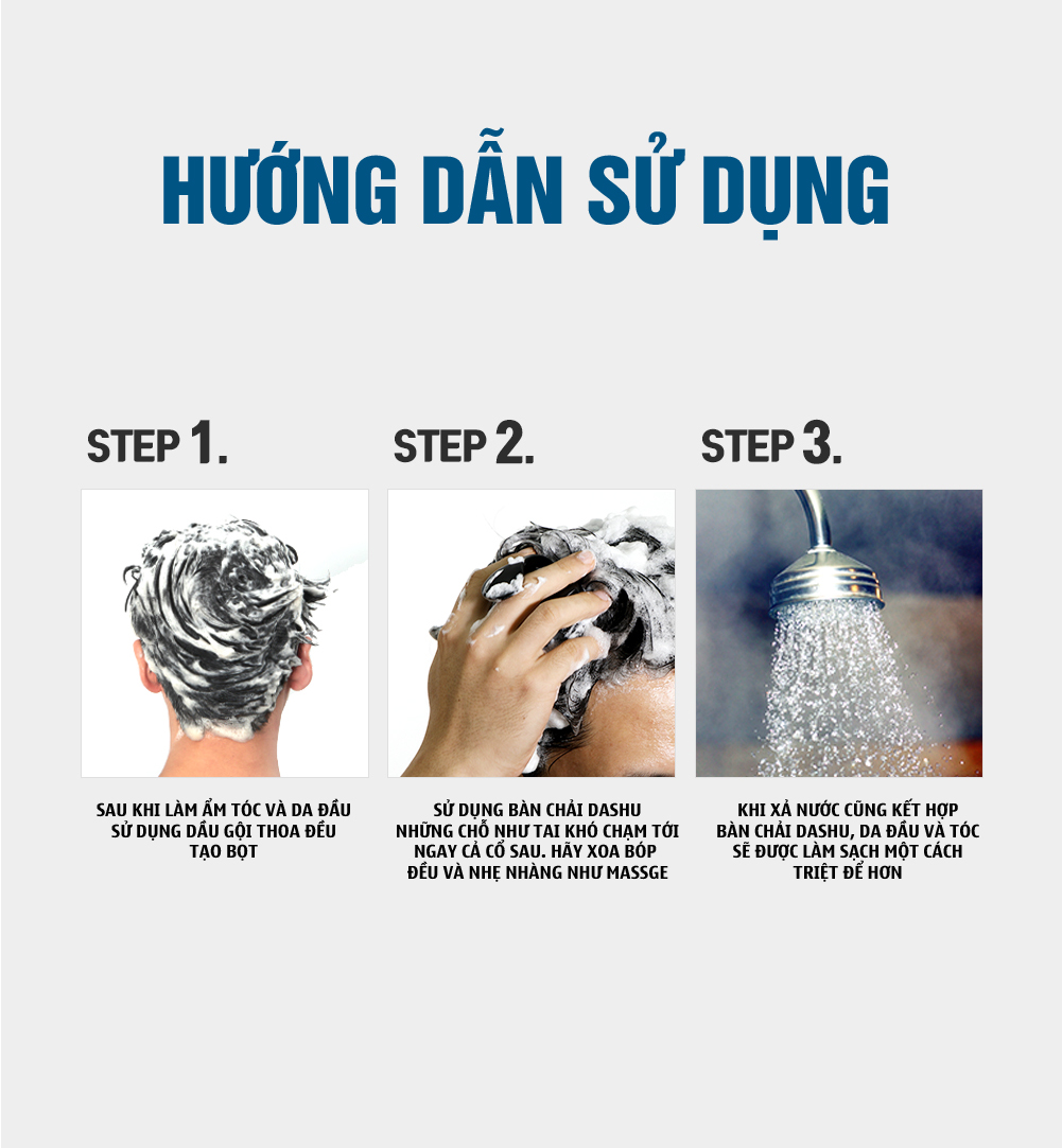 Lược gội đầu Dashu daily scaling sampoo brush, luoc goi dau làm từ Silicon kháng khuẩn, không thấm nước, chăm sóc, massage, làm sạch sâu, loại bỏ gầu, cặn bã bít lỗ chân lông, bảo vệ da đầu, chống các mầm bệnh, ngăn ngừa tích tụ nấm mốc.