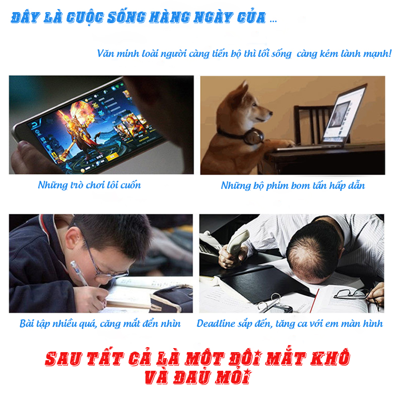 Kính massage mắt thông minh sử dụng ngay cả khi làm việc, tiếp sức phục hồi thư giãn đôi mắt bạn