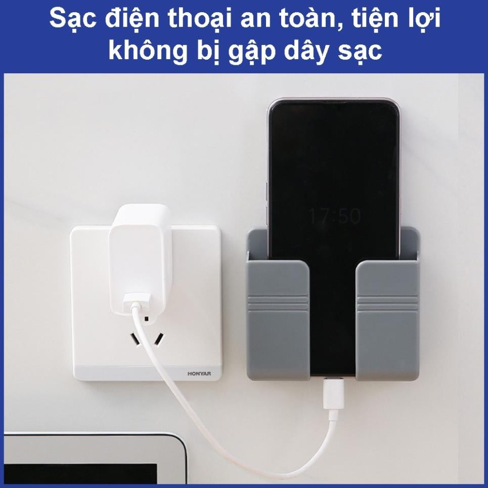 Kệ Dán Tường Vuông Để Điện Thoại, Điều Khiển Remote Siêu Tiện Lợi - Khay Đựng Đa Năng Dán Tường