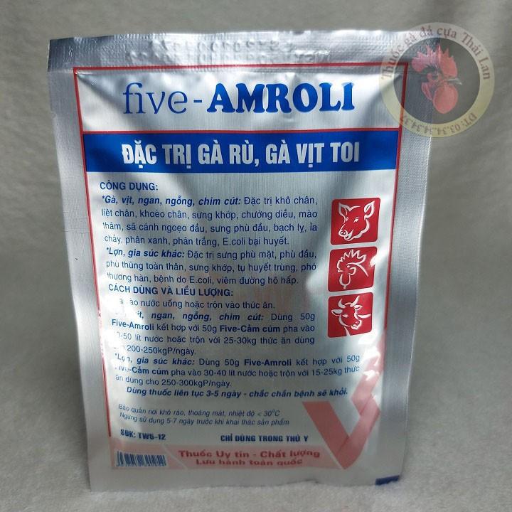 COMBO 1 GÓI - FIVE AMROLI - GÀ RÙ , GÀ TOI - 1 gói / 50 gram