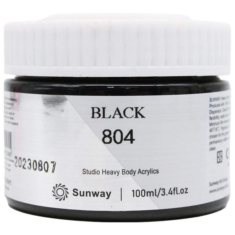 Tuýp Màu Vẽ Acrylic 100 ml - Sunway No.804 - Black