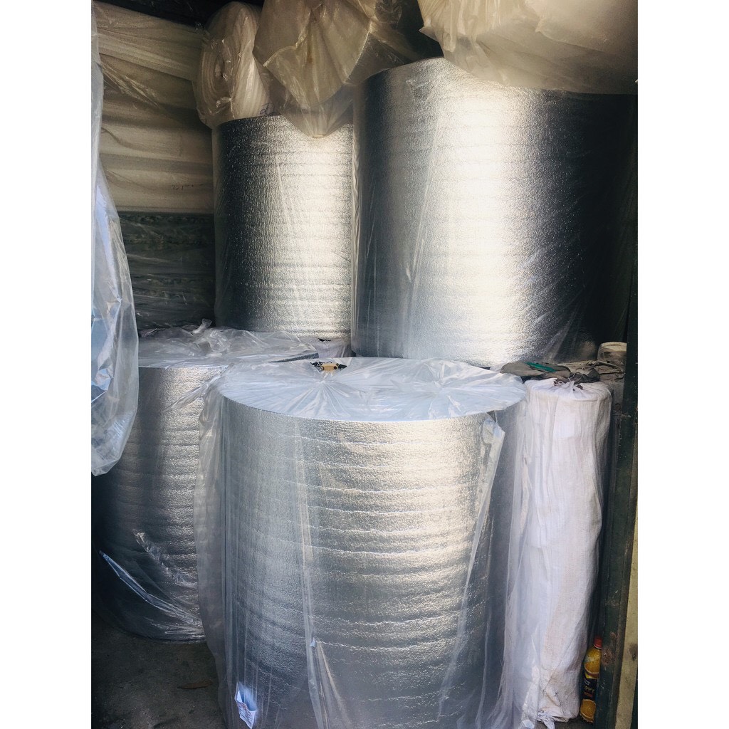 Cuộn Xốp PE OPP Tráng Bạc Dày 2mm x 150m x 1m Cách Nhiệt, Cách Âm, Lót Sàn Gỗ, Chống Nóng, Bọc Hàng