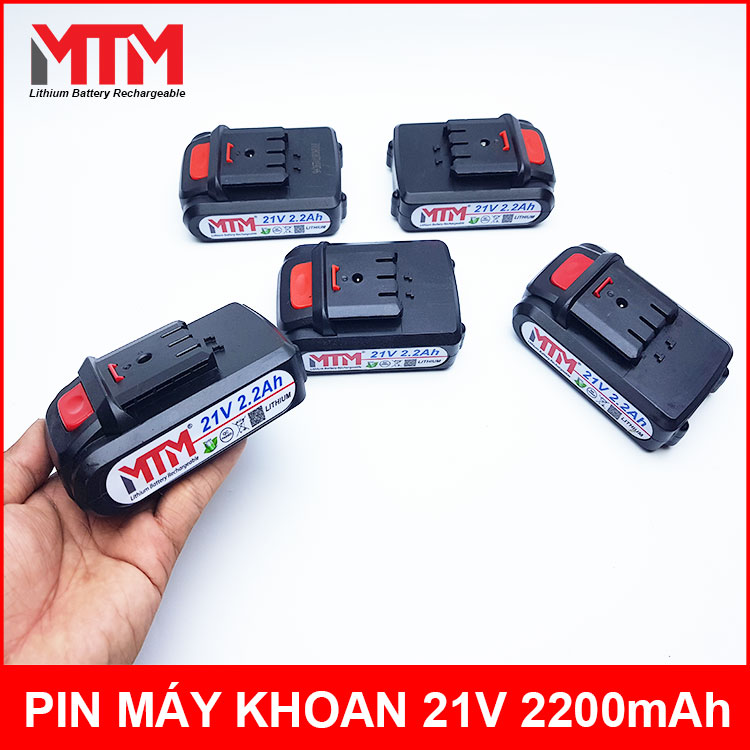 Pin máy khoan vít cầm tay 21V 2200mAh MTM chuẩn C chính hãng