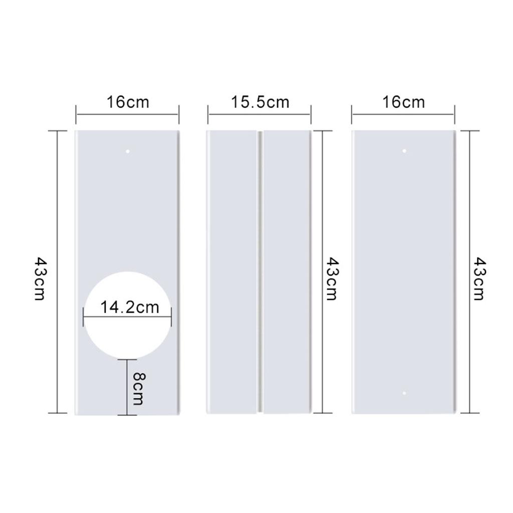 5pcs/set Universal Window Seal Kit Air Conditioner Exhaust Hose 5.9in Dia.