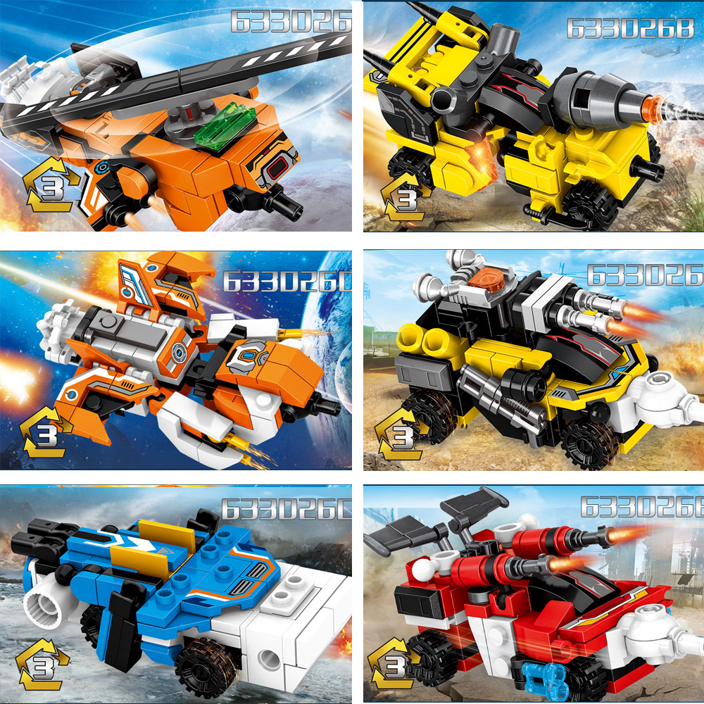Đồ chơi lắp ráp bé trai Robot Tranformer Biến Hình 8 trong 1 với chất liệu nhựa ABS Mã 633026