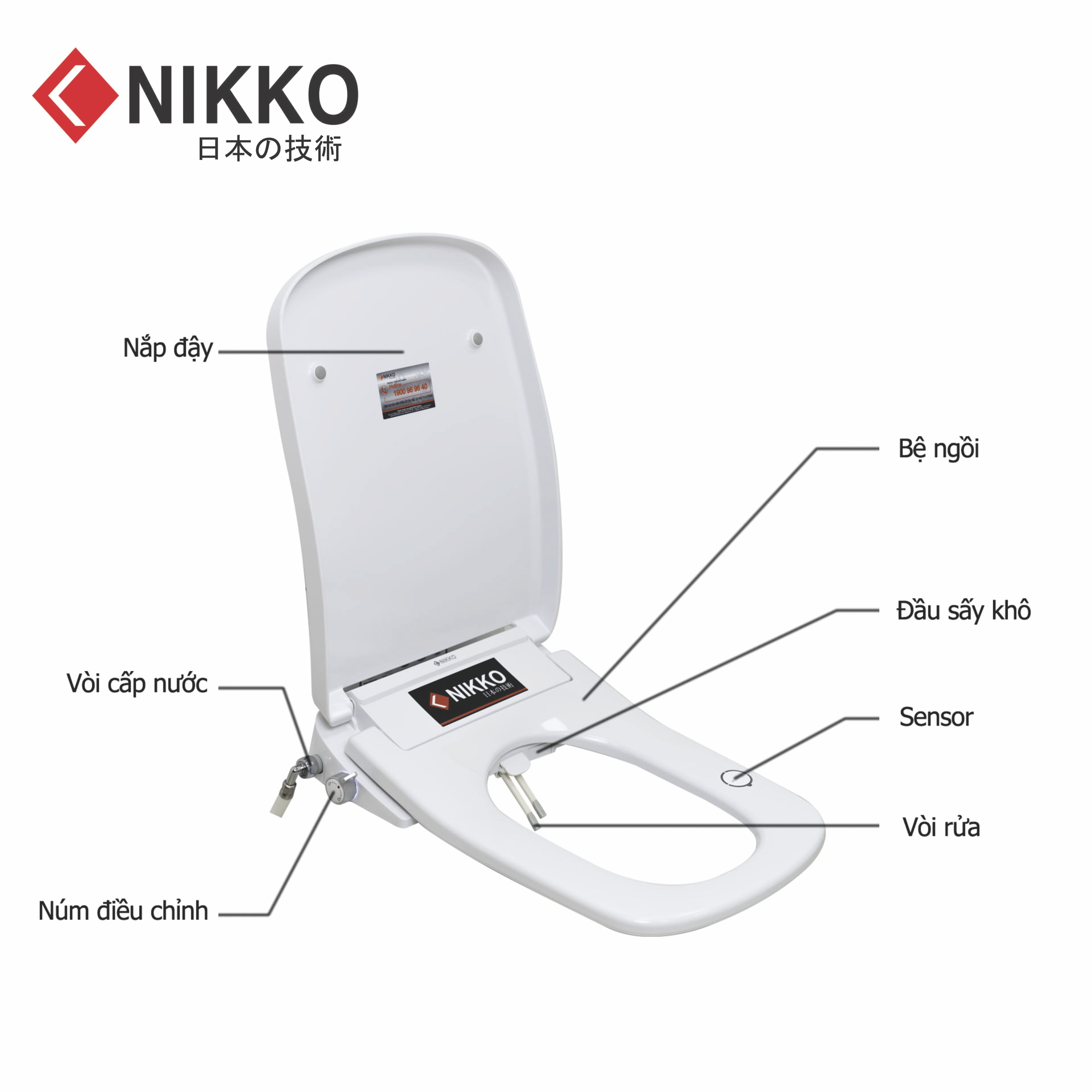 Nắp bồn cầu thông minh Nikko P69162