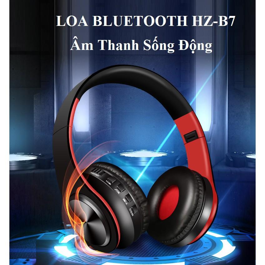 Tai nghe Chụp Tai ️️ Tai Nghe Bluetooth Âm Thanh Sống Động - Tai Nghe Không Dây HZ-B7 Có Khe Thẻ Nhớ