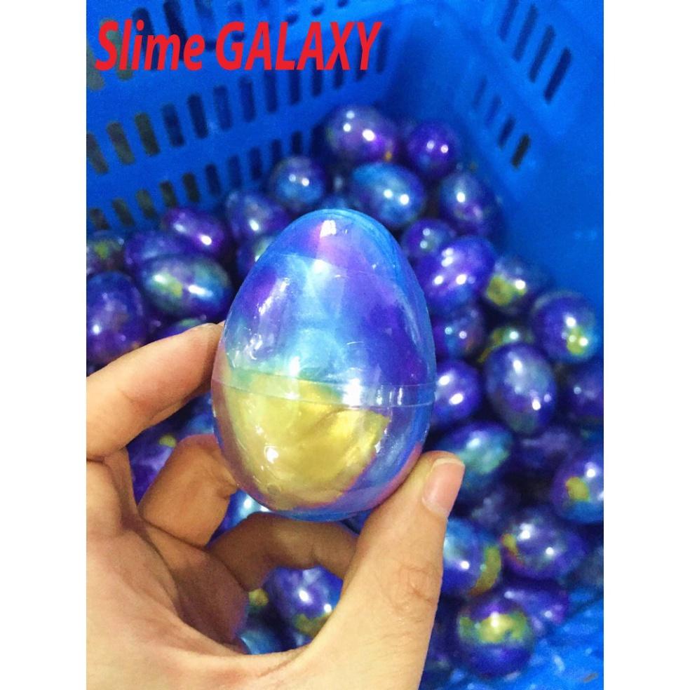 Slime Hình Trứng Màu Tím Xanh Galaxy Thiết Kế độc đáo ấn tượng Đồ chơi slam gudetama