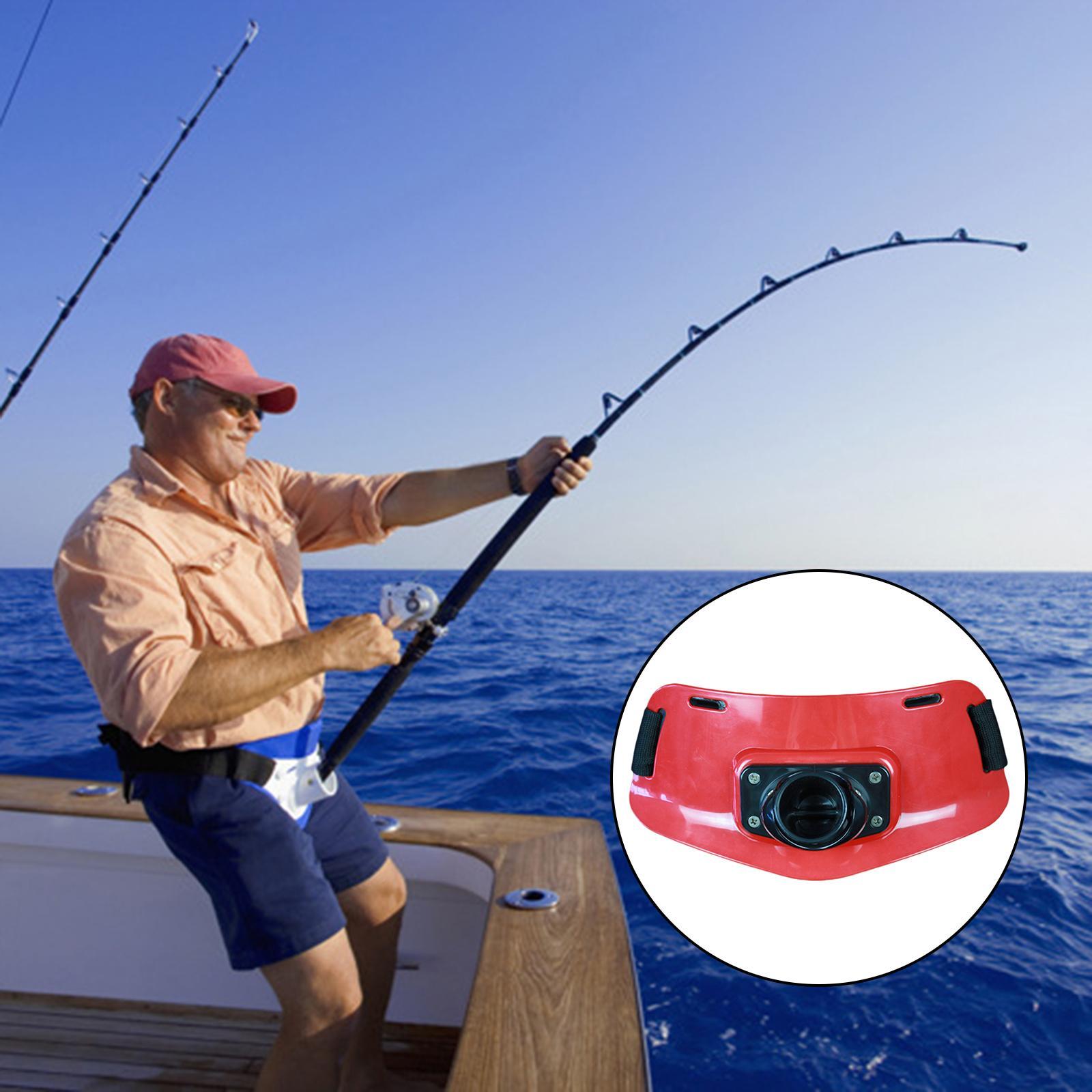 Fishing Waist Rod Holder ABS  Seawater Tackle Padded Red and Black