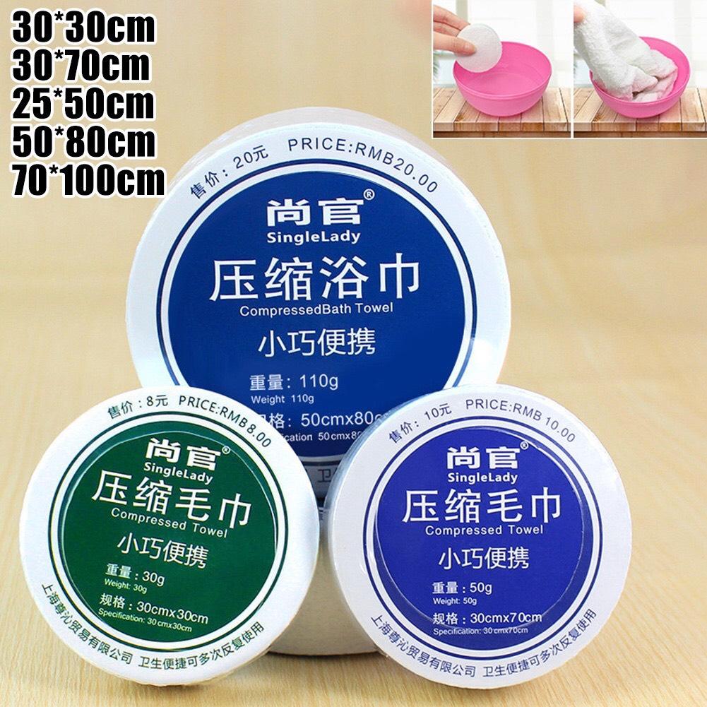 Khăn tắm lau mặt nén bằng cotton dùng 1 lần hoặc tái sử dụng được cho du lịch khách sạn