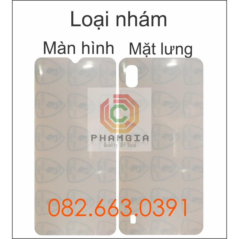 Dán PPF bóng, nhám cho Samsung A10/ A10S/ A01 màn hình, mặt lưng, full lưng viền siêu bảo vệ