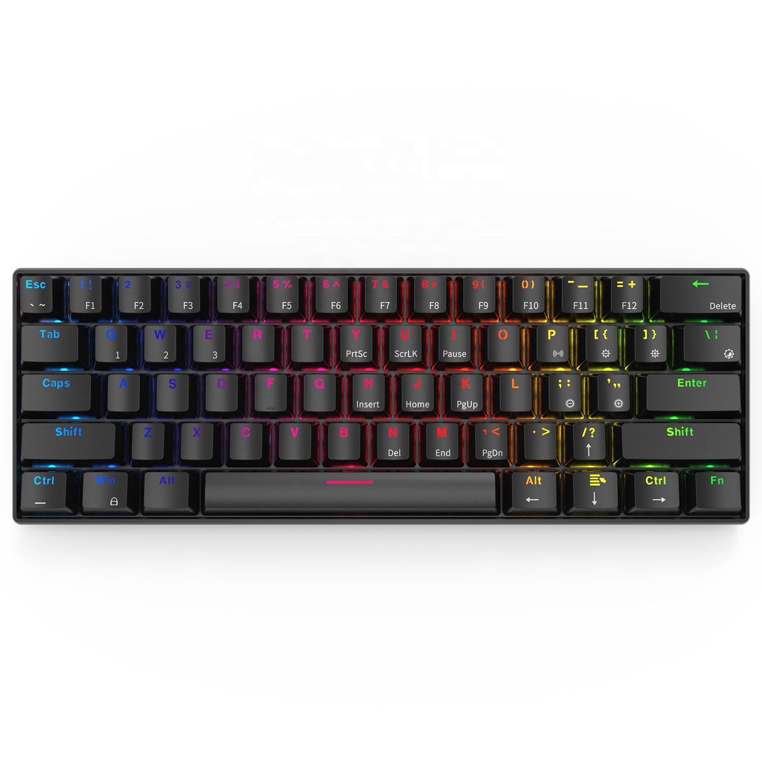 Bàn phím cơ Bluetooth/Type-C AJAZZ i610T RGB blue switch- Hàng chính hãng