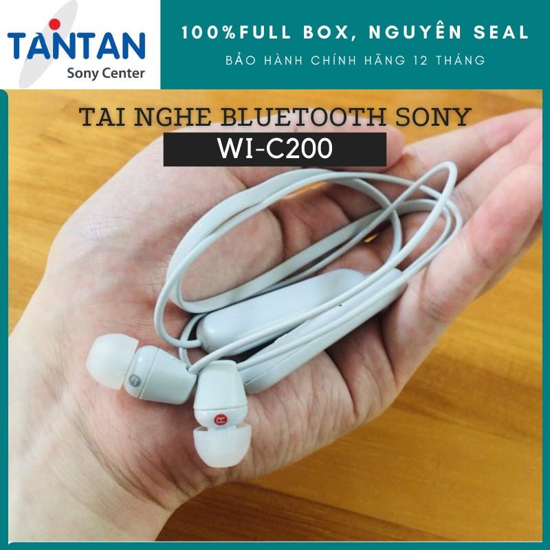 Tai Nghe BLUETOOTH Sony WI-C200 | Siêu nhẹ 19g - Pin 15h - Sạc nhanh - Nghe gọi chất lượng cao - Âm thanh đậm chất | Hàng Chính Hãng