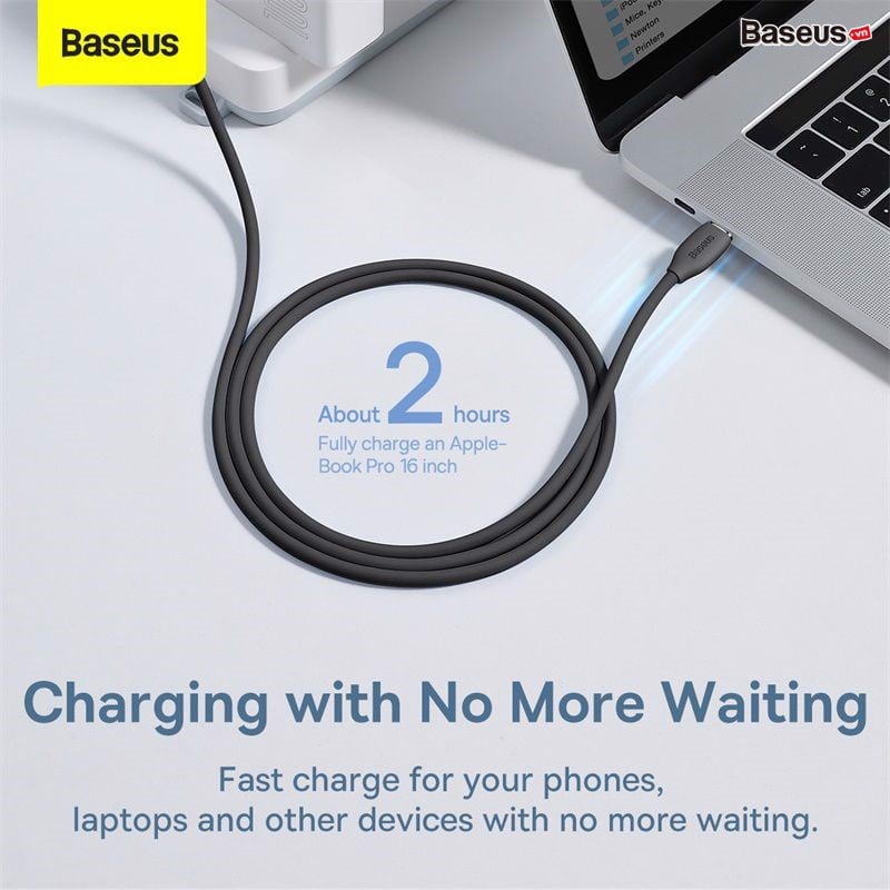 Cáp Sạc Nhanh Type-C to Type-C 100W Baseus Jelly Liquid Silica Gel Fast Charging Data Cable CAGD- Hàng chính hãng