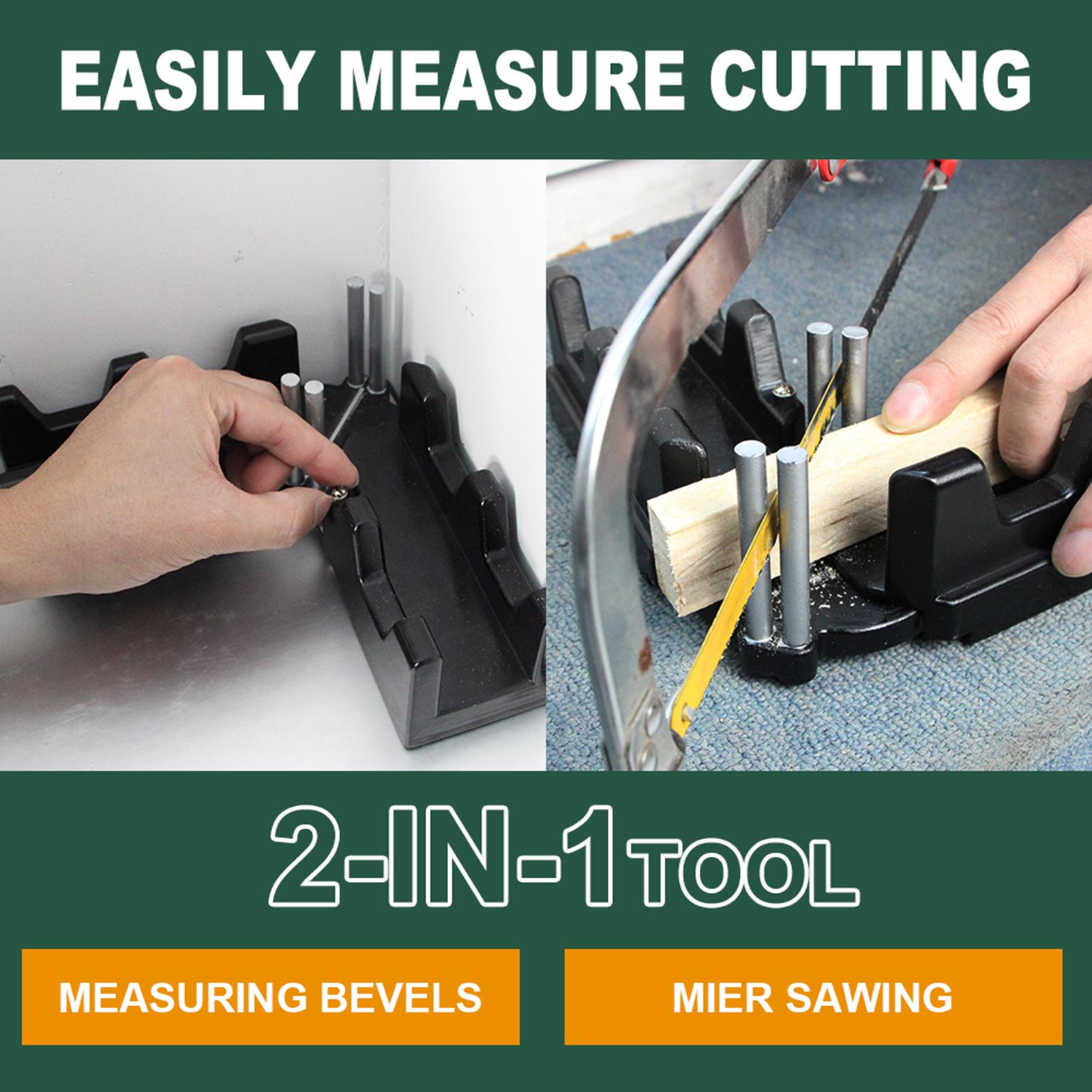 Dụng Cụ Cắt Đo 2 Trong 1, Đo Và Cưa Góc Mitre Cho Thợ Mộc, Thợ Sửa Ống Nước, Công Cụ & Cải Tiến Nhà Cửa