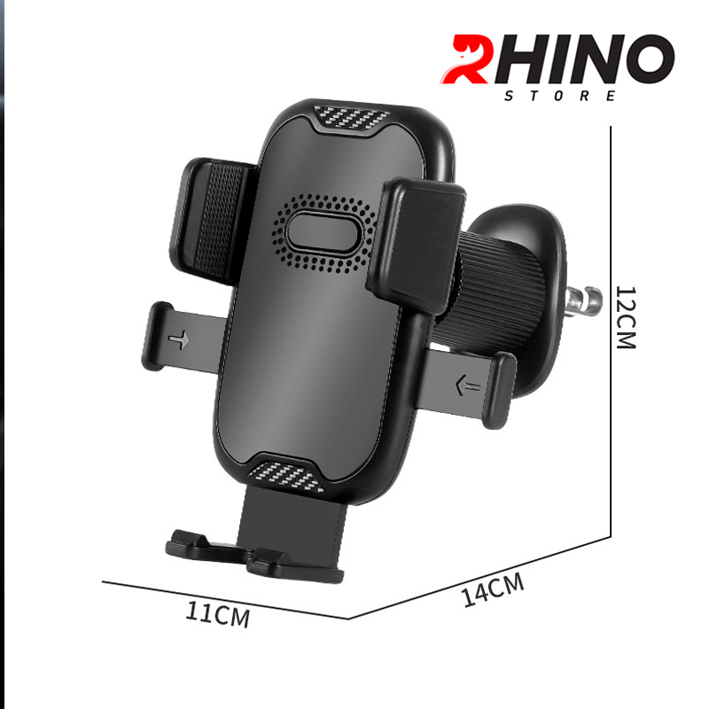 Kệ kẹp điện thoại trên ô tô Rhino KP702, giá đỡ gắn điện thoại trên điều hòa xe tiện lợi - Hàng chính hãng