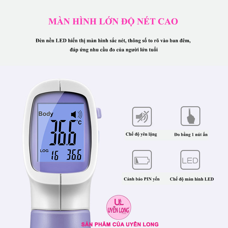 Nhiệt Kế Đa Năng, Máy Đo Nhiệt Độ Cơ Thể Siêu Tốc Cho Kết Quả Chỉ 0.5 Giây, Với Thiết Bị Cảm Ứng Được Nhập Khẩu Từ Đức