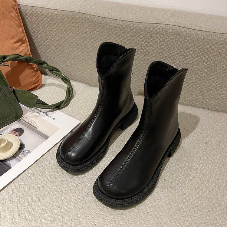 Giày bốt martin cổ vát V style ullzang B010