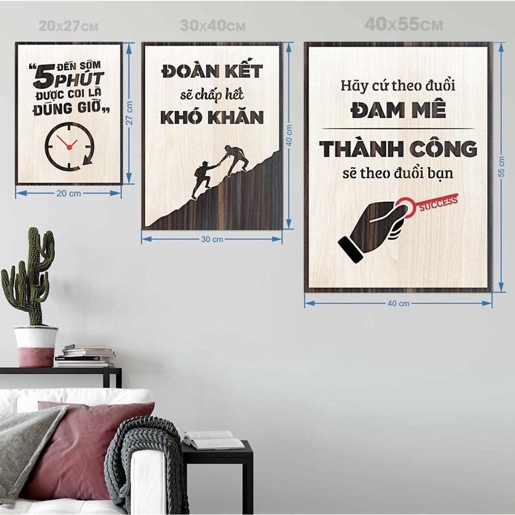 Tranh Gỗ khắc Chữ Nội Dung Slogan Tạo Động Lực TBIG071 câu nói hay &quot;hãy nắm lấy cơ hội trước khi nó biến mất